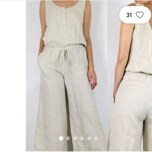 EUC Anthropologie Cloth & Stone linen jumpsuit, M